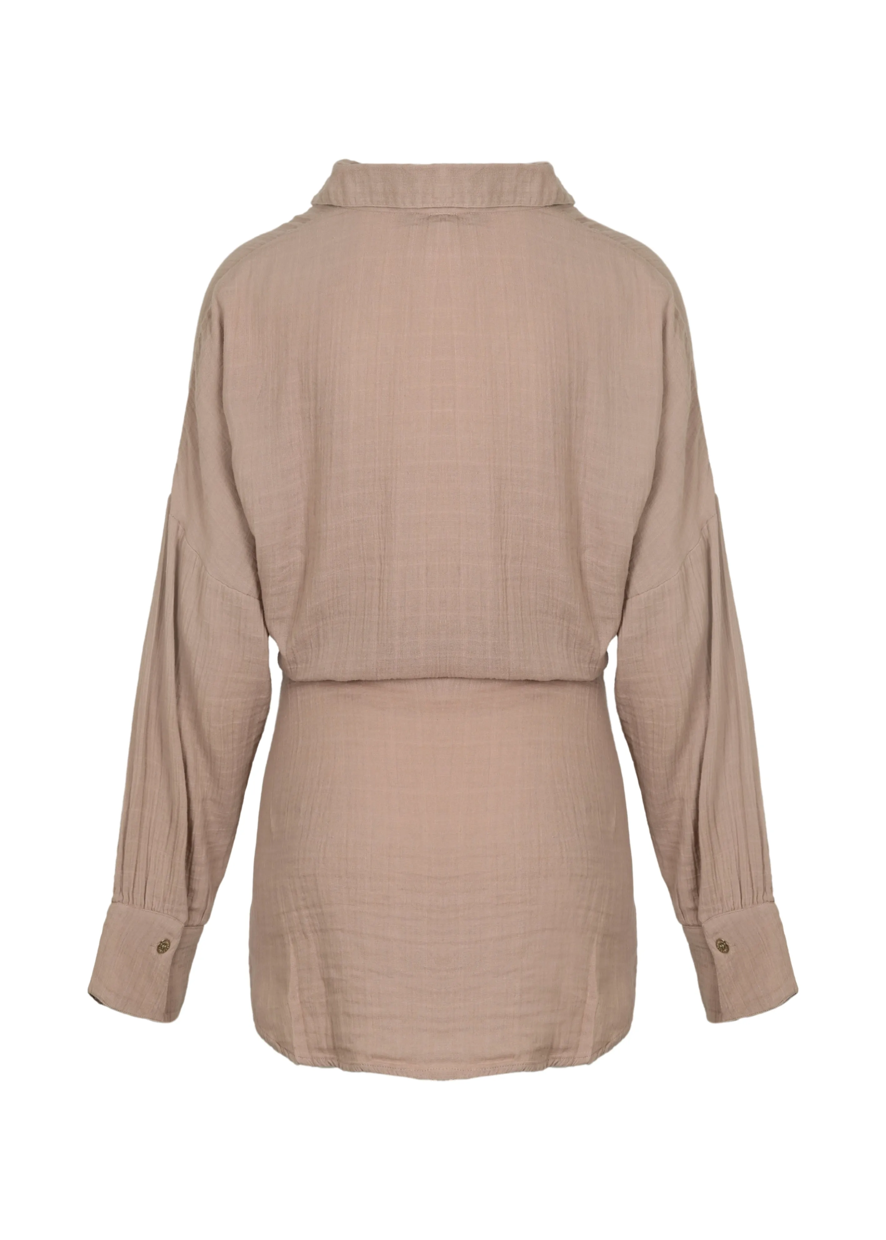 Sara Short Shirt Dress Beige sold by Sand Dollar product image thumbnail 3