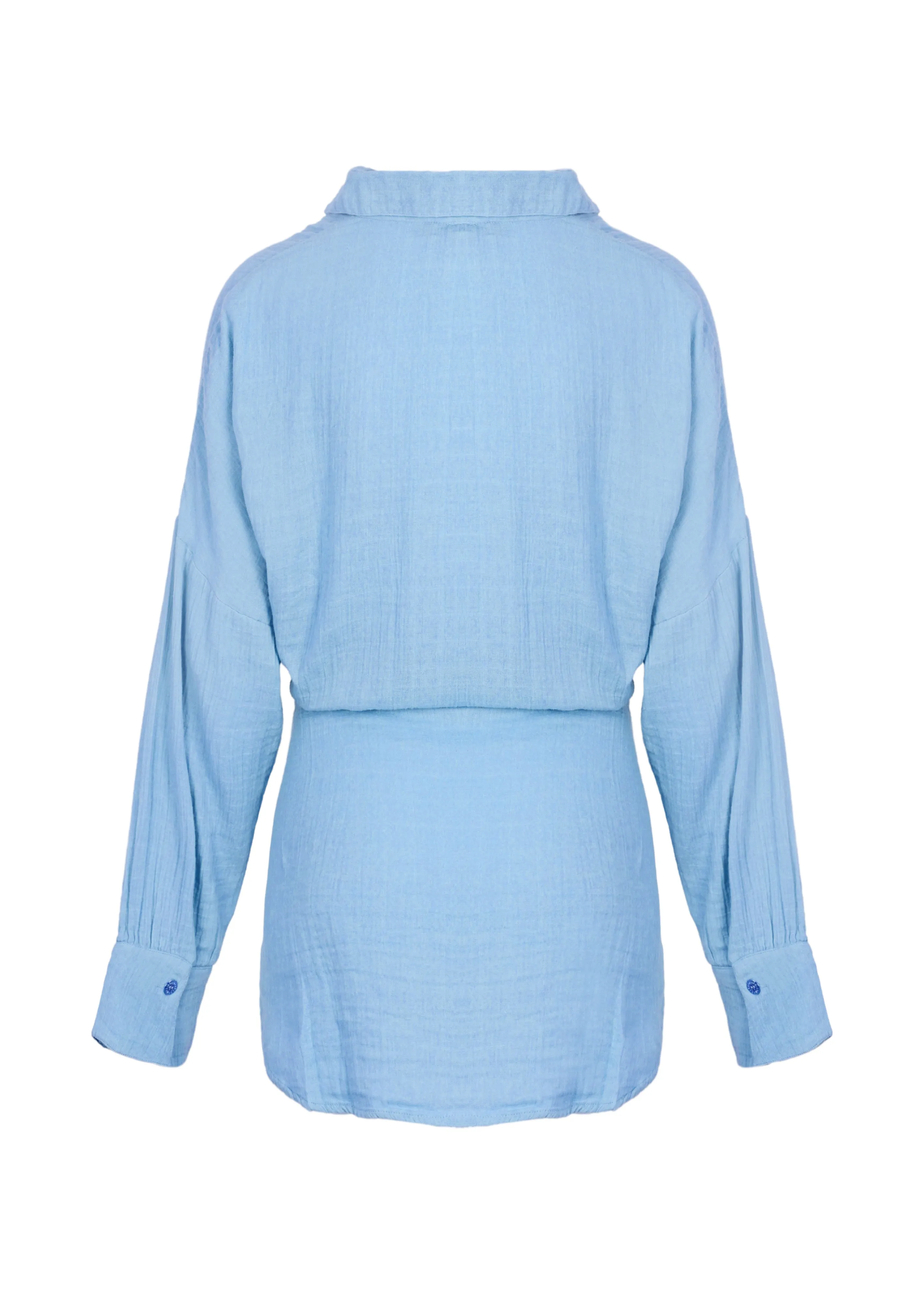 Sara Short Shirt Dress Dusty Blue sold by Sand Dollar product image thumbnail 3