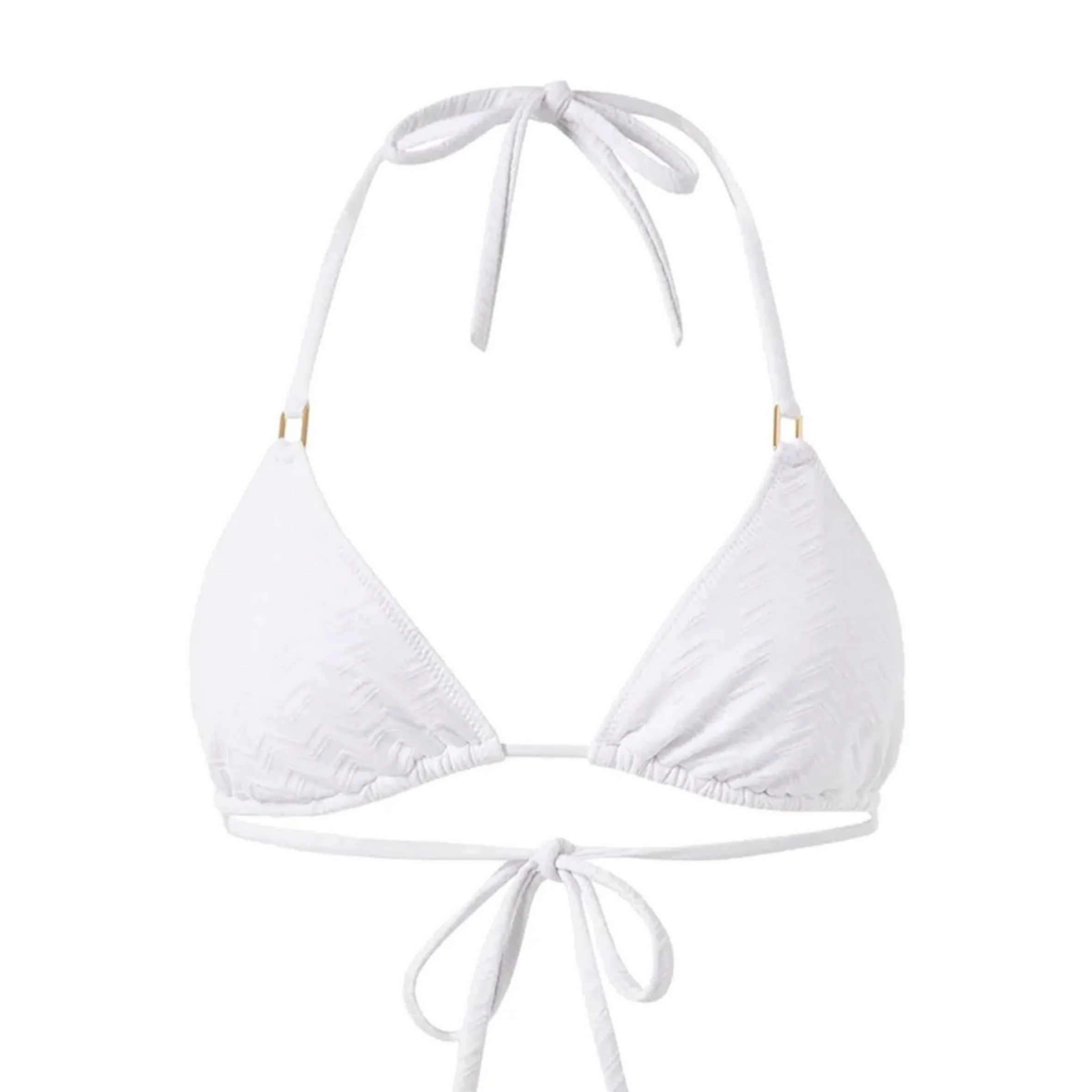 Cancun Zigzag White Bikini Top sold by Sand Dollar