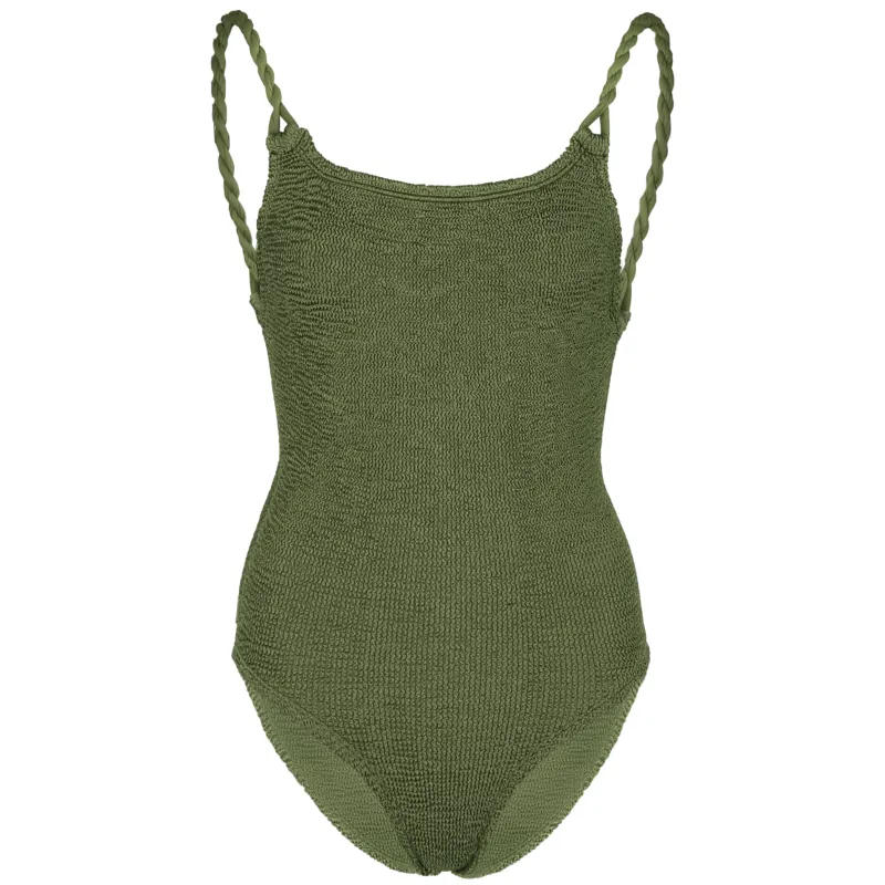Camille One Piece Metallic Khaki sold by Sand Dollar