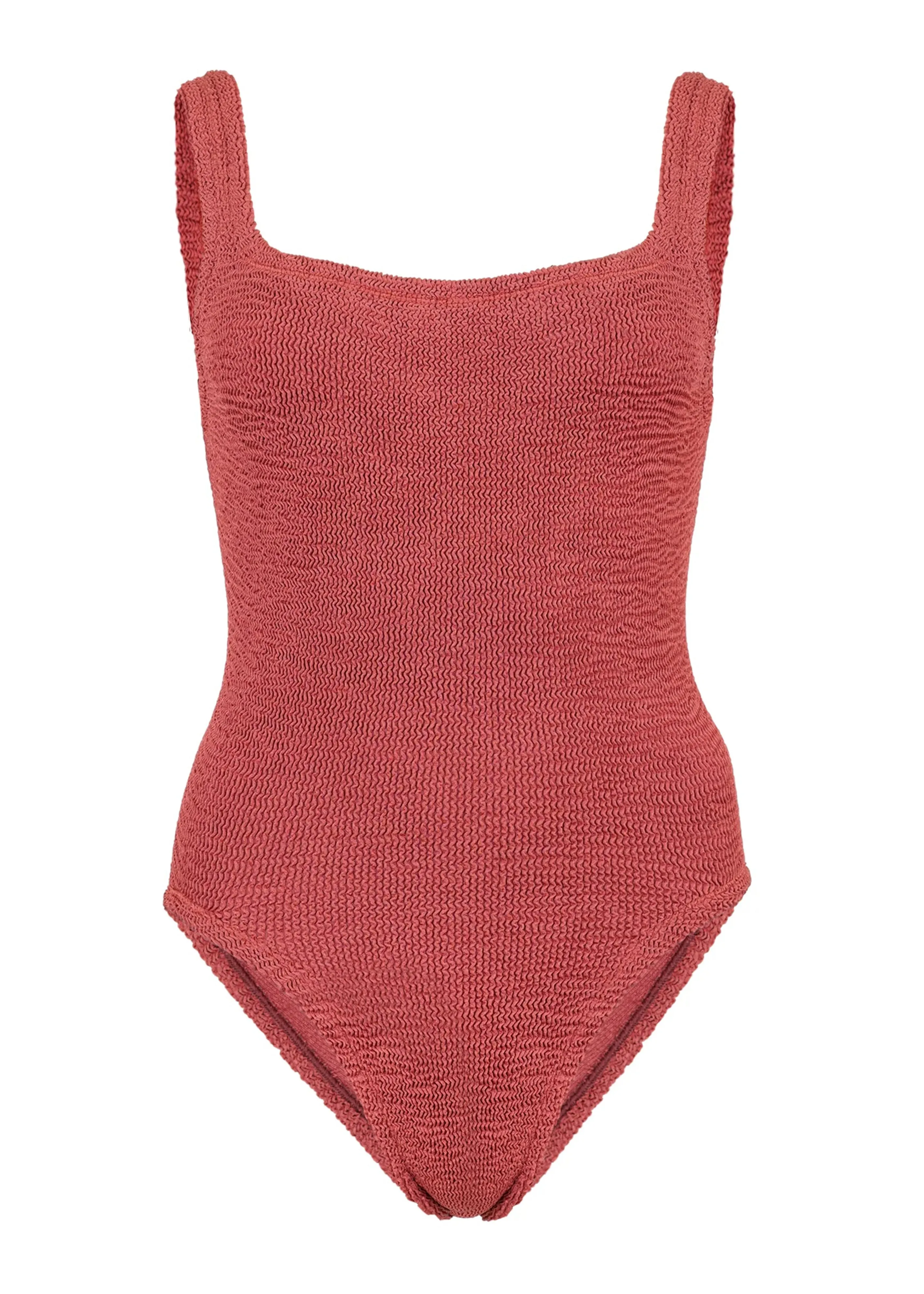 Classic Square Neck Swim Metallic Rosewood sold by Sand Dollar