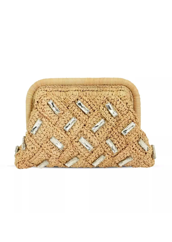 Gigi Crystal Clutch Bag Natural made by Sand Dollar