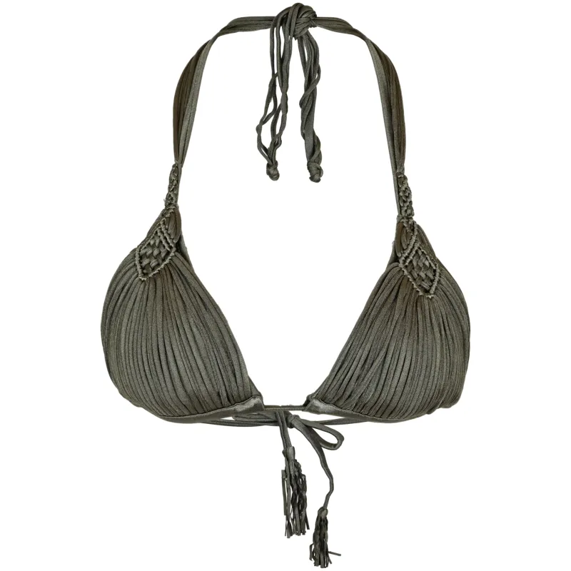 Mila Tri Bikini Top Olive sold by Sand Dollar