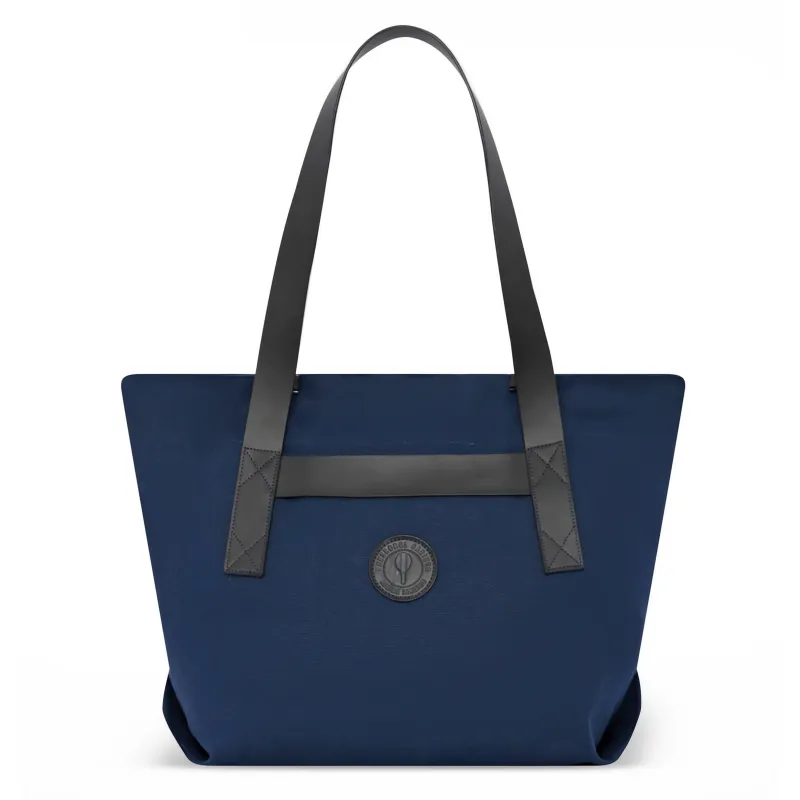 Costa Canva & Leather Beach Tote Bag Navy made by Sand Dollar