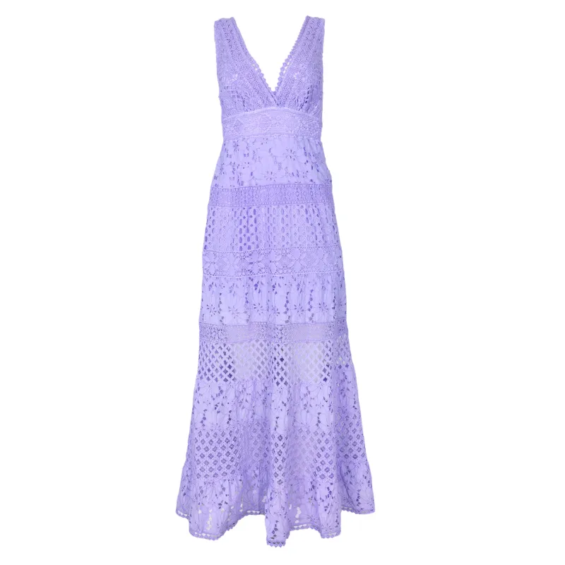 Morganite Maxi Dress Lilla made by Sand Dollar