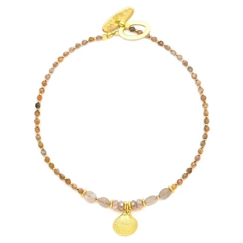 Alma Short Shell Necklace made by Sand Dollar