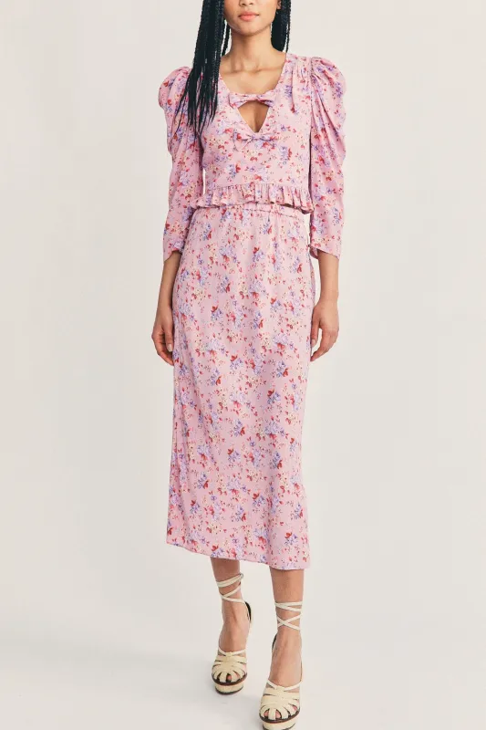 Aimee Skirt Pink Dust Storm made by LoveShackFancy