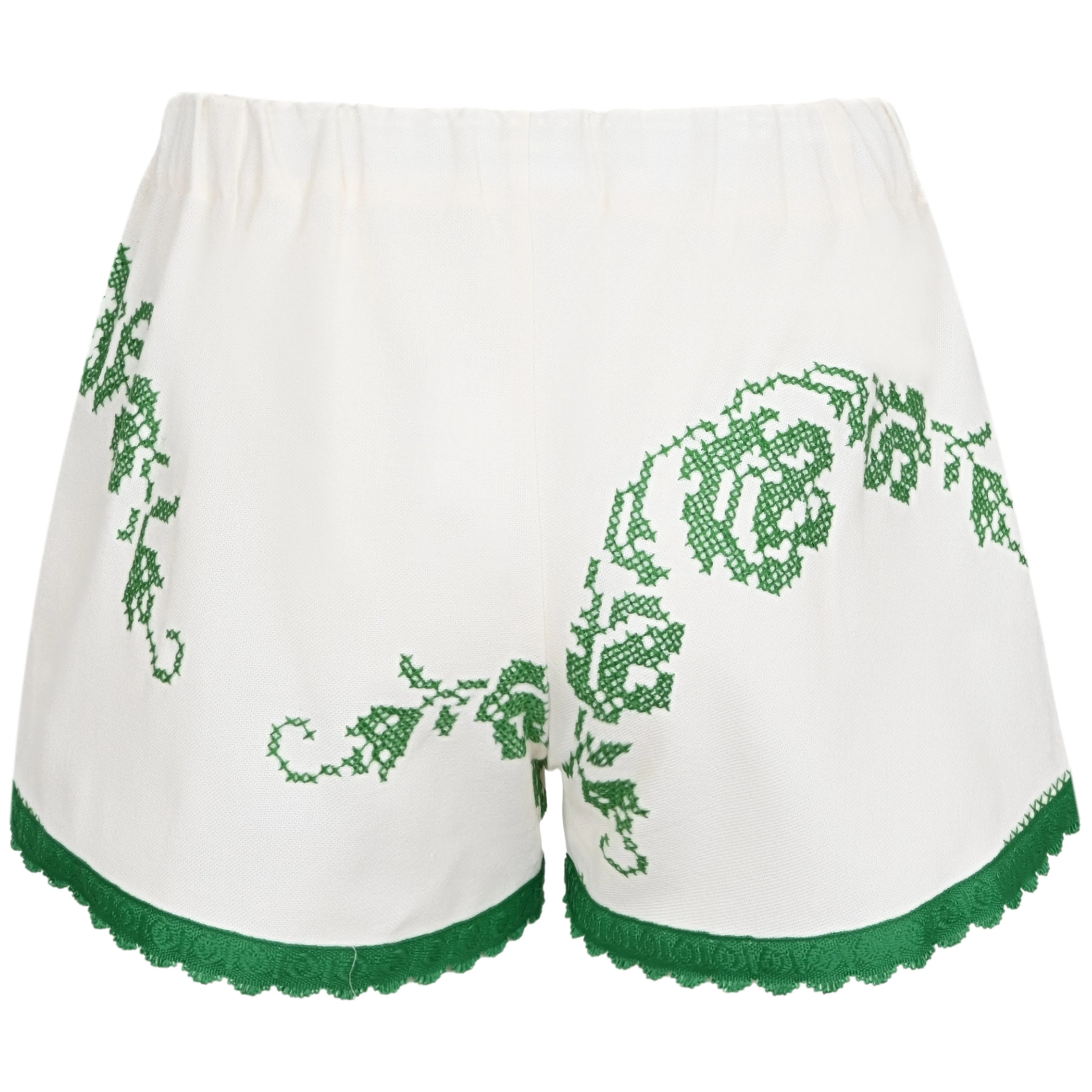 Orsina Cotton Shorts Green Trim Green Print S sold by Sand Dollar product image thumbnail 2