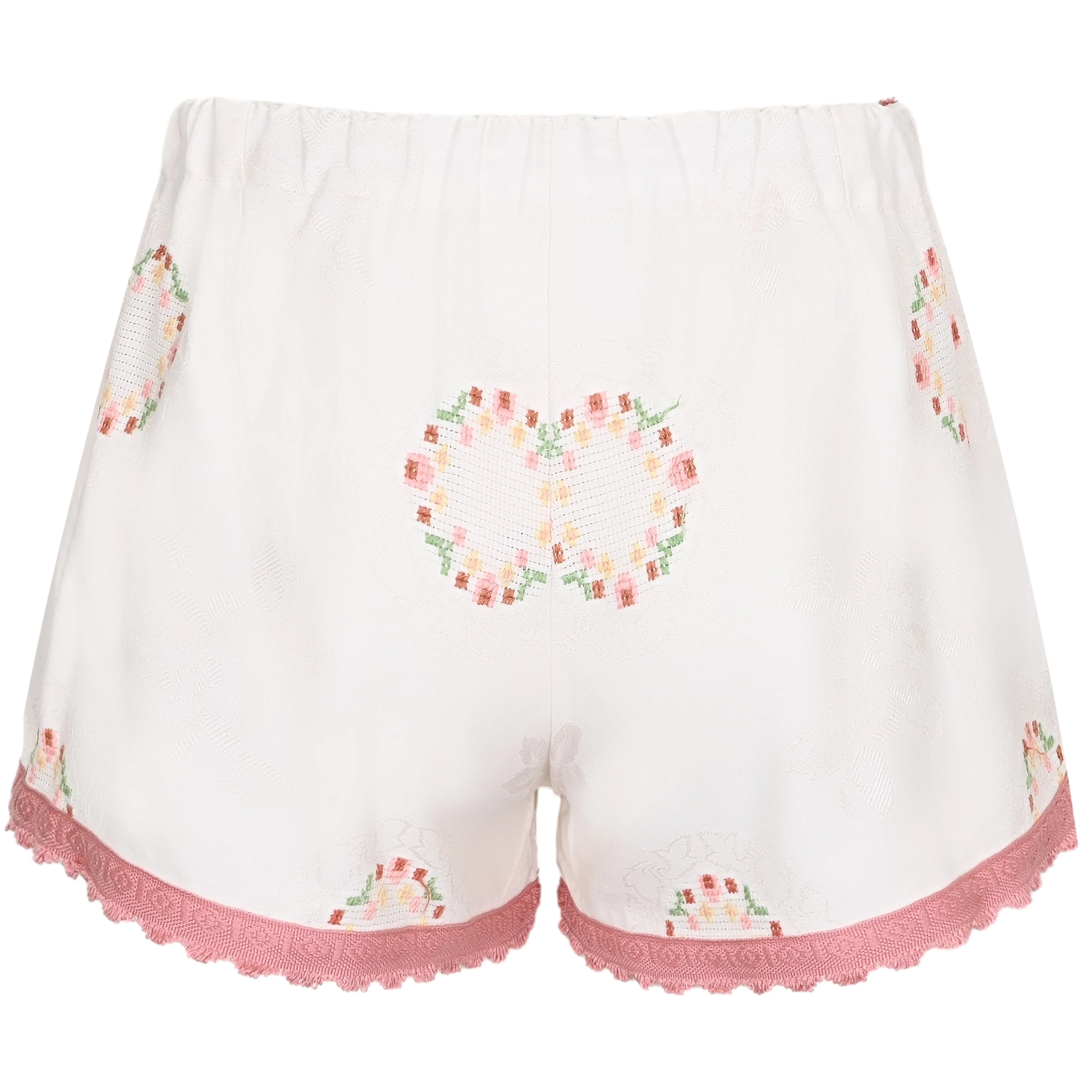 Orsina Cotton Shorts White & Pastel Print S sold by Sand Dollar product image thumbnail 2