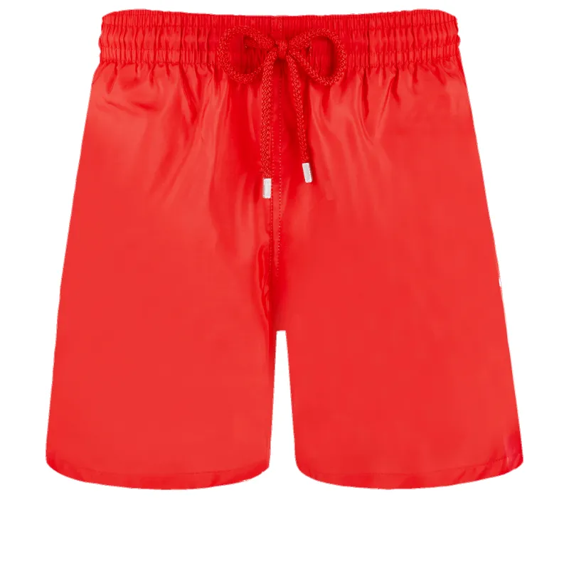 Men Swim Shorts Ultra-Light and Packable Solid Poppy Red made by Vilebrequin