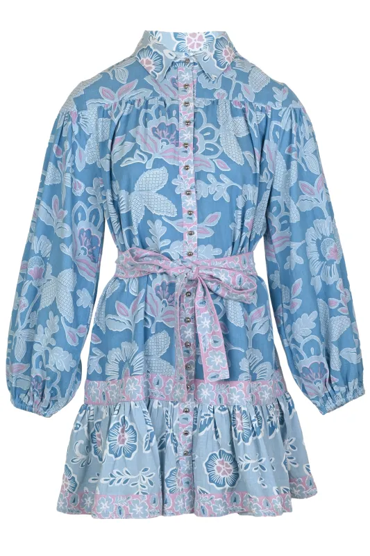 Juliette Short Dress Light Blue made by Sand Dollar