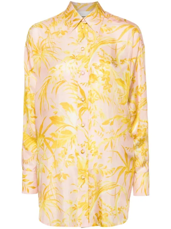 Floral Print Silk Shirt made by Zimmermann