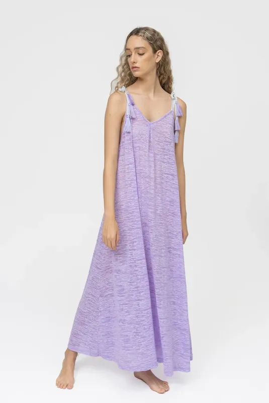 Tassel Tie Dress Lavander made by Pitusa