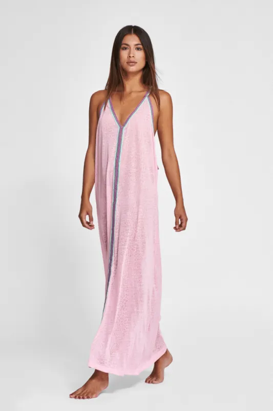 Cheetah Sundress Light Pink - Soft Pink Beach Lounge Dress sold by Sand Dollar