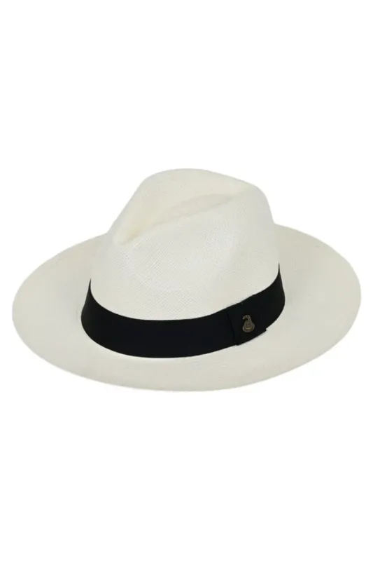Panama Hat Classic White / Black sold by Sand Dollar