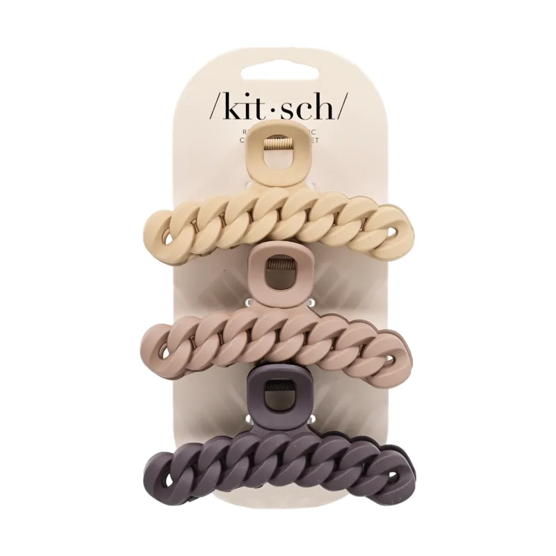 Eco-friendly Chain Claw Clip 3pcs Neutral made by Sand Dollar