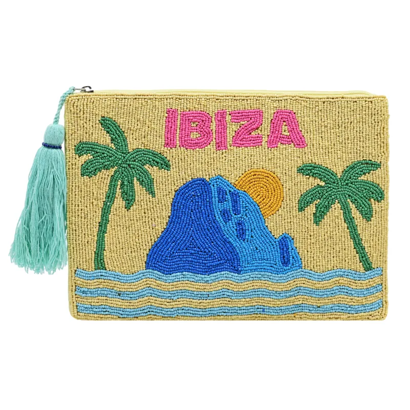 Ibiza Yellow Pouch made by Sand Dollar