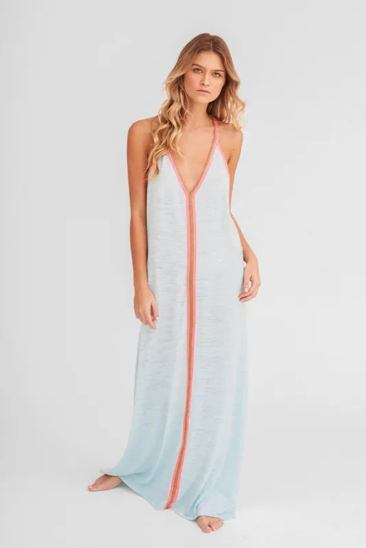 Light Blue Beach Cover Up - Inca Sundress Aqua made by Pitusa