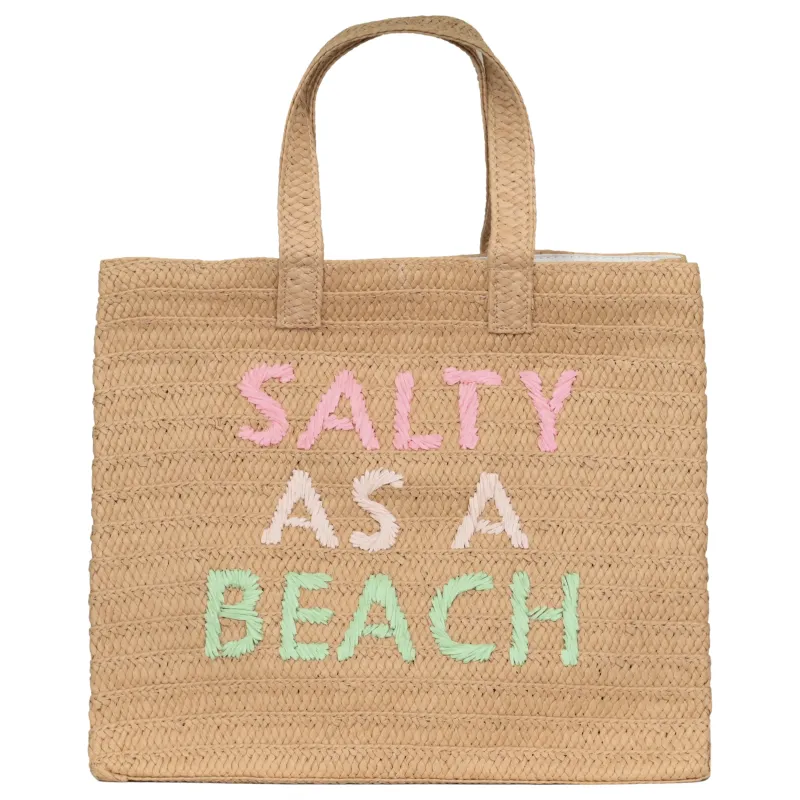 Salty As a Beach Tote Bag Mint Rainbow made by Sand Dollar