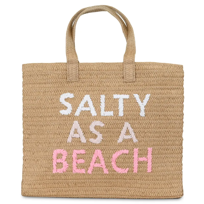 Salty As a Beach Tote Bag Sand Coral Rainbow made by Sand Dollar