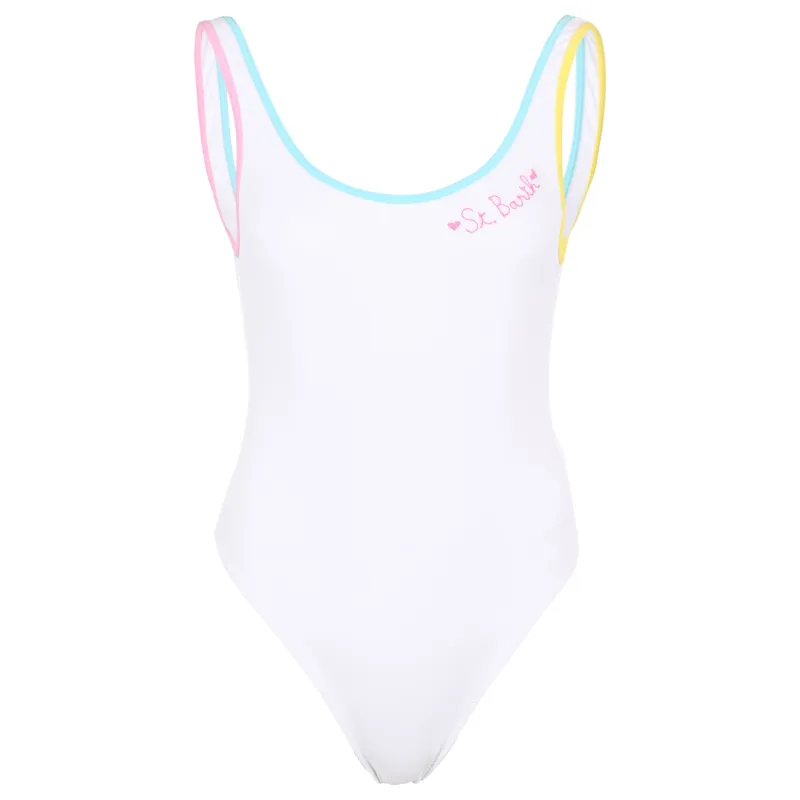 Althea String Classic One Piece White made by MC2 Saint Barth
