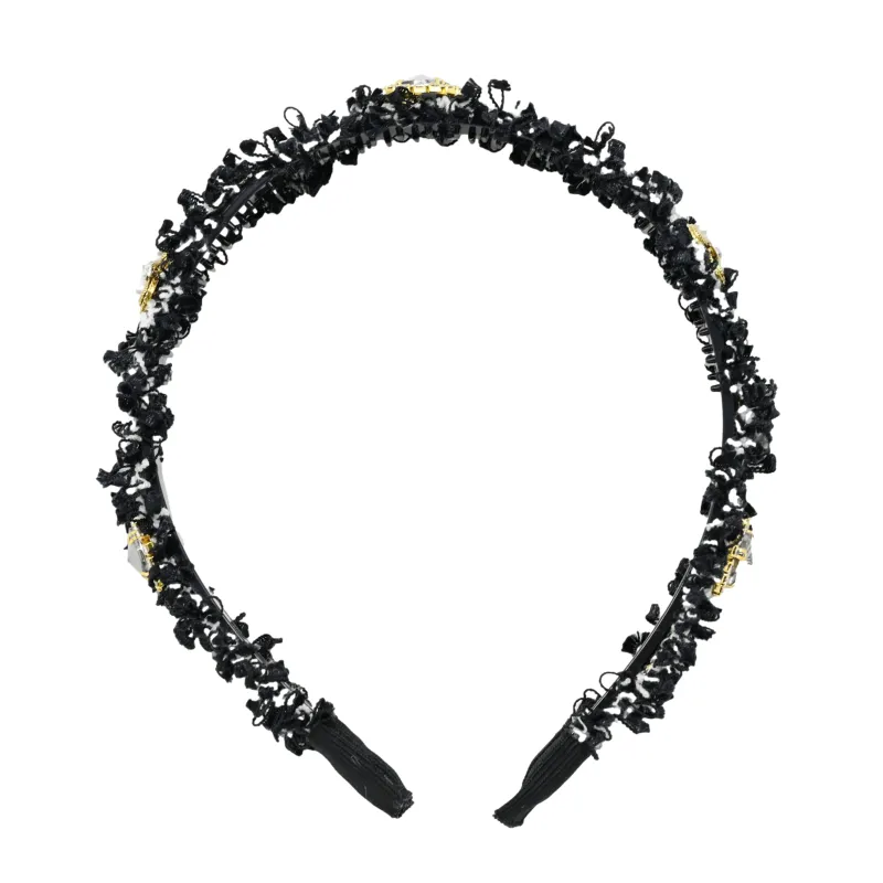 Woolen Gem Headband Black sold by Sand Dollar