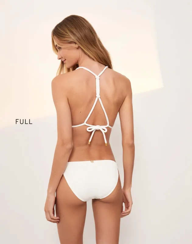 Firenze Edie Detail Full Bikini Bottom White sold by Sand Dollar