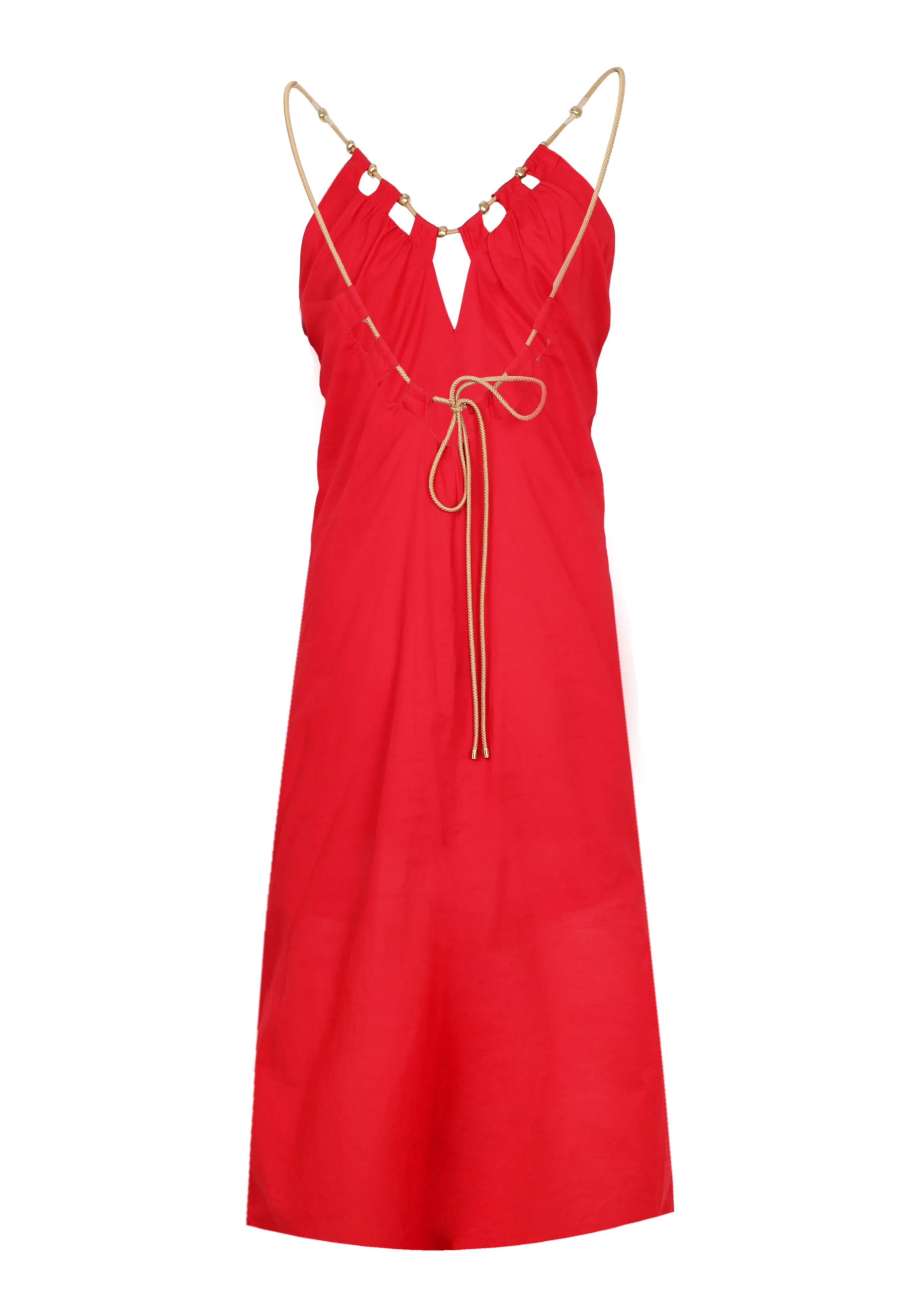 Solid Zima Detail Cover Up Red sold by Sand Dollar product image thumbnail 3