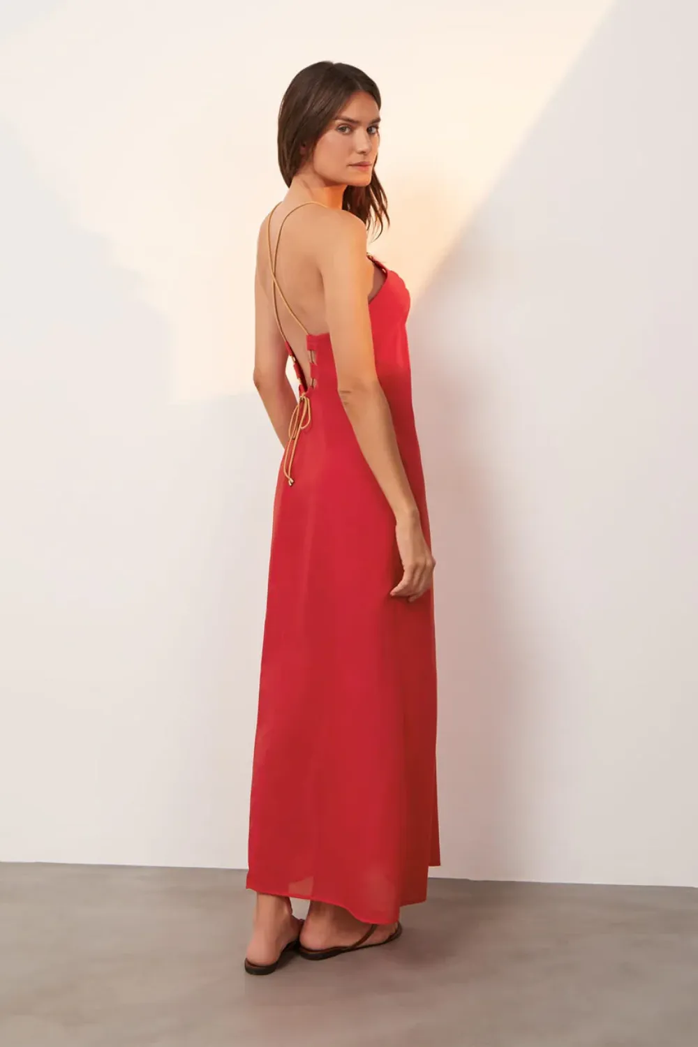 Solid Zima Detail Cover Up Red sold by Sand Dollar product image thumbnail 4