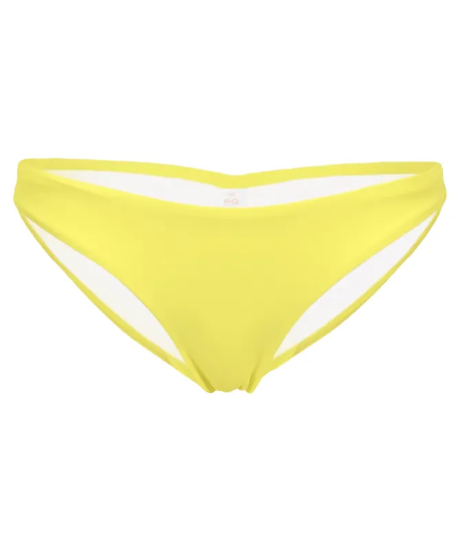 Lemon Drop Basic Ruched Bikini Bottoms made by PQ Swim
