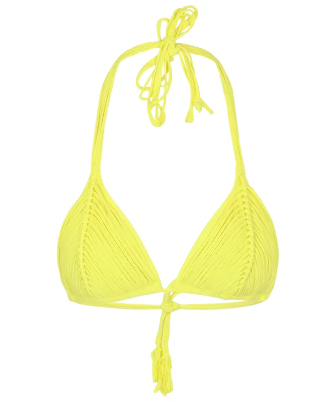 Lemon Drop Isla Triangle Bikini Top made by PQ Swim