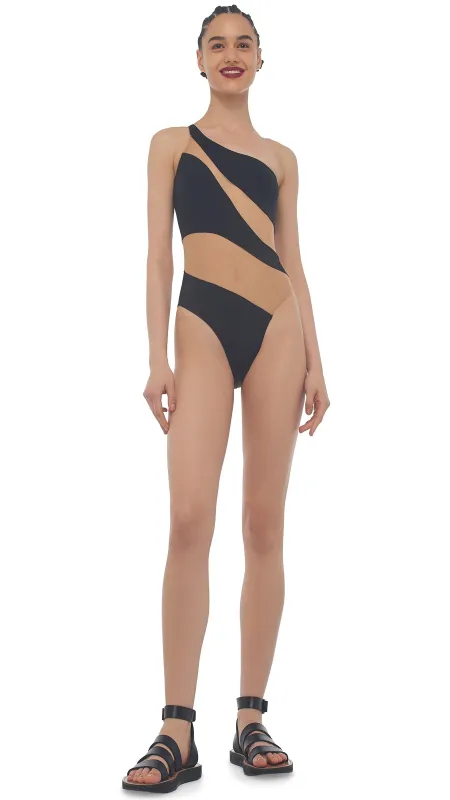 Snake Mesh Mio Black made by Norma Kamali