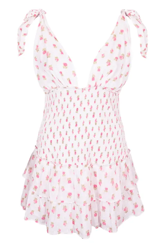 Rossi Dress Cerise Pink made by LoveShackFancy