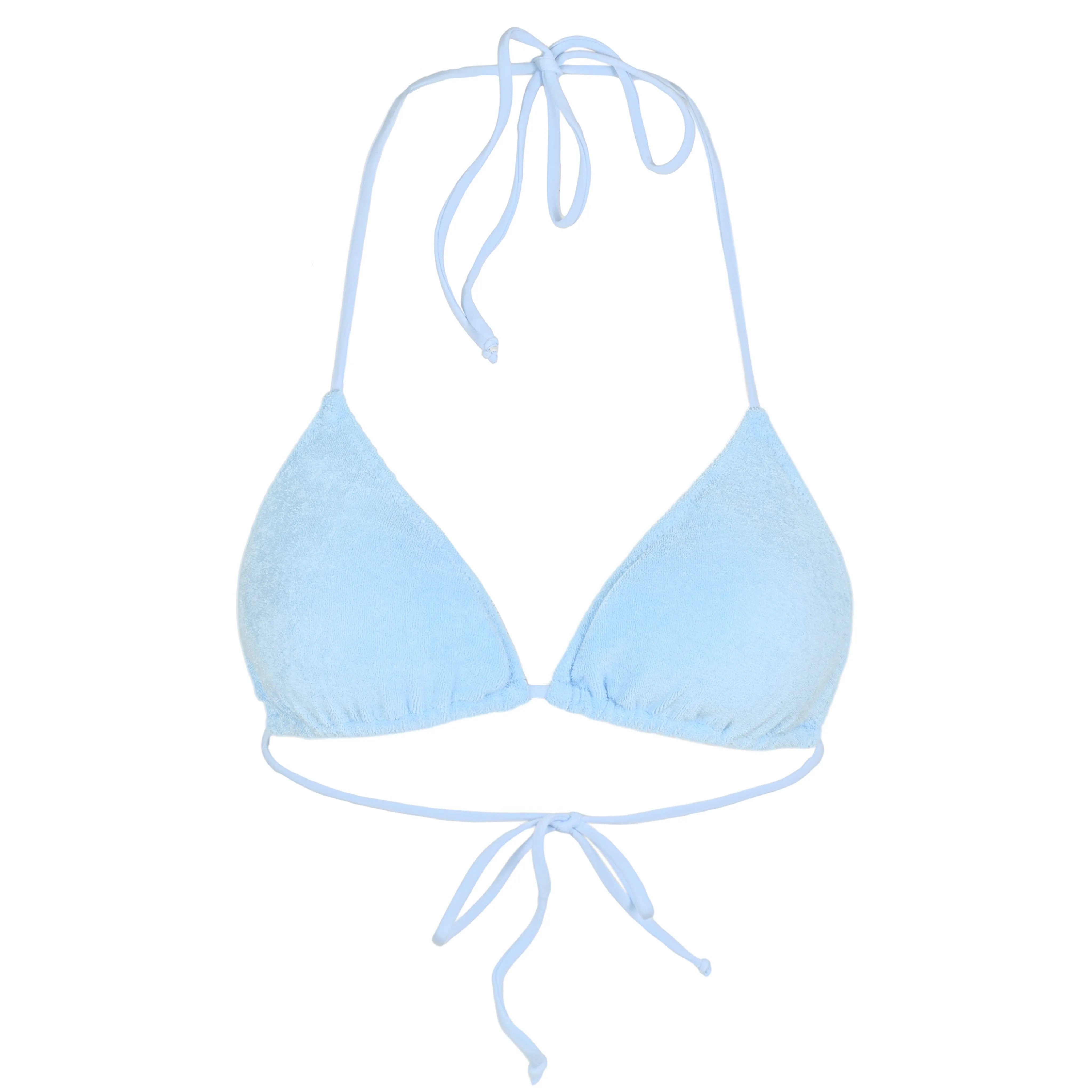 Leah Triangle Bikini Top Terry Blue sold by Sand Dollar