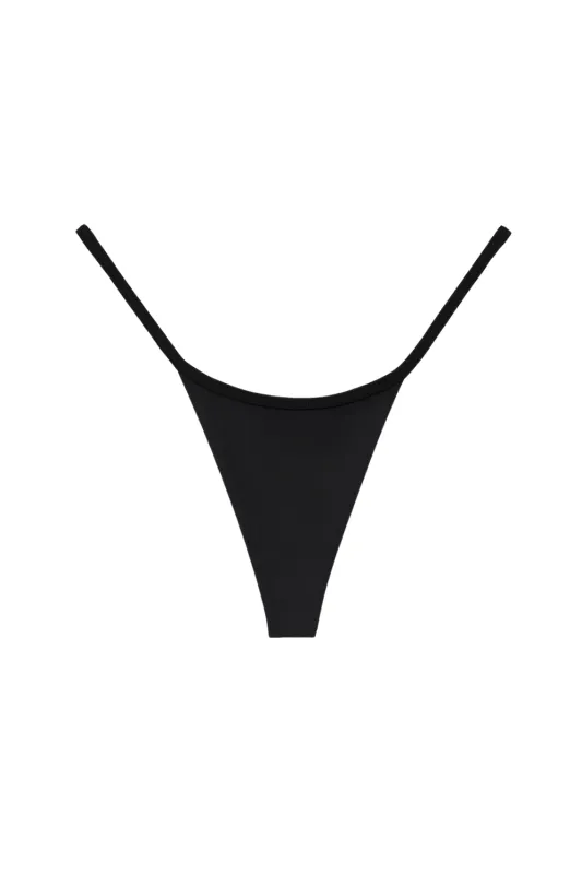 G-String Bikini Bottom Black made by Sand Dollar