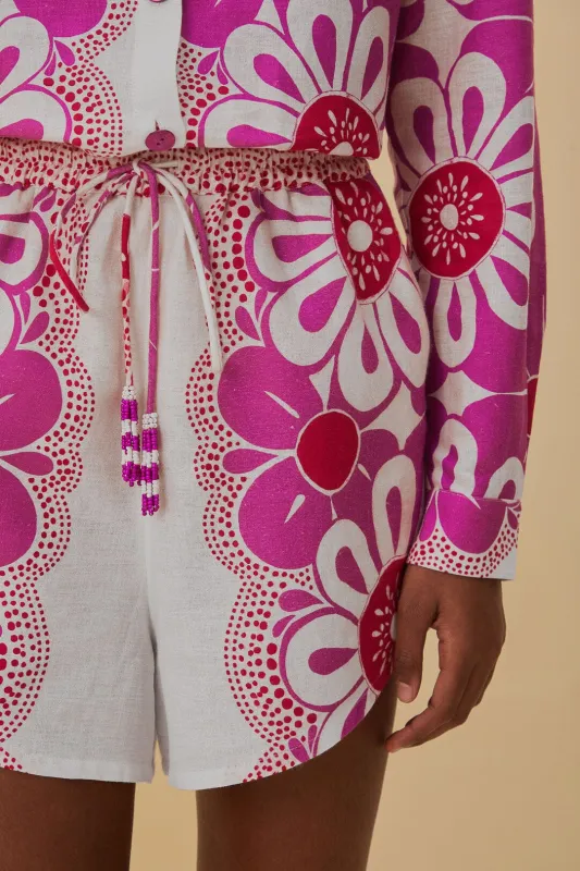 Maia Off White Shorts made by FARM Rio