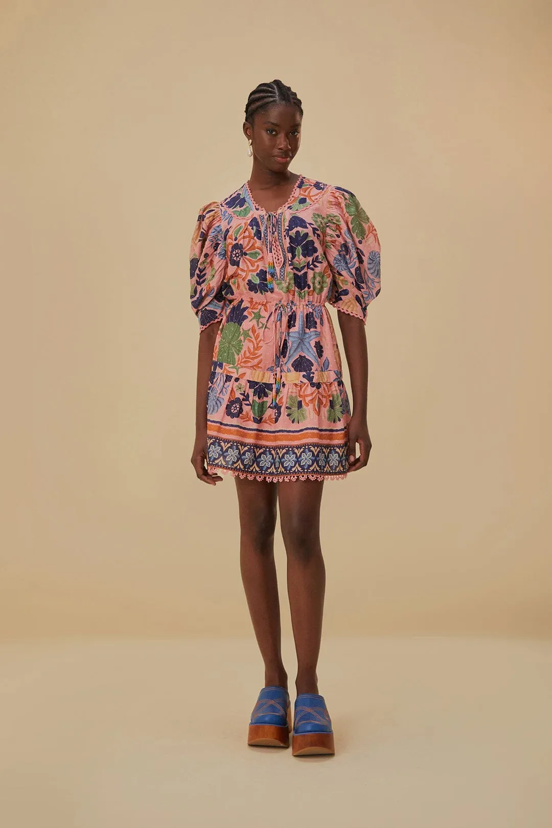 Seashell Tapestry Pink Mini Dress sold by Sand Dollar