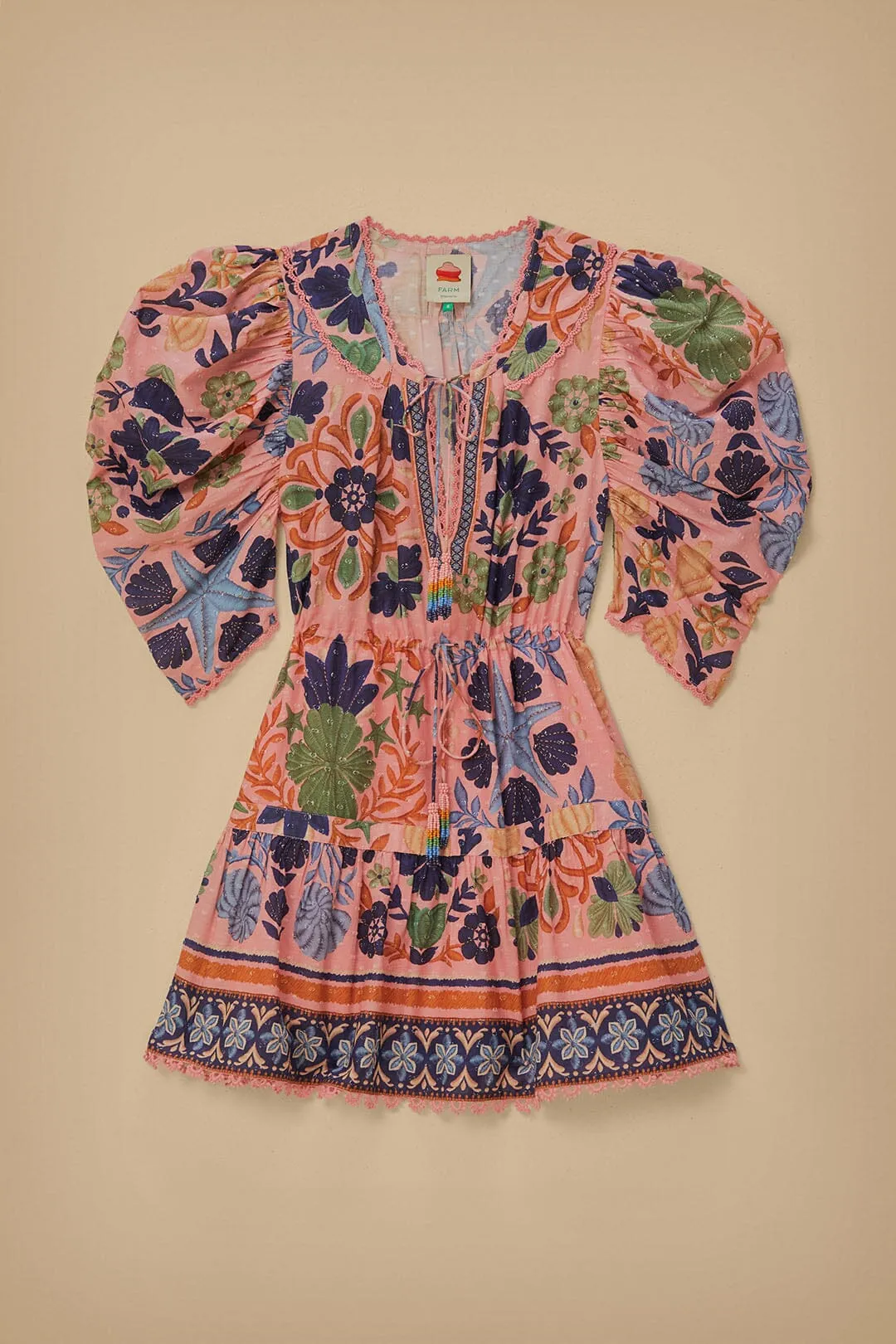 Seashell Tapestry Pink Mini Dress sold by Sand Dollar product image thumbnail 5