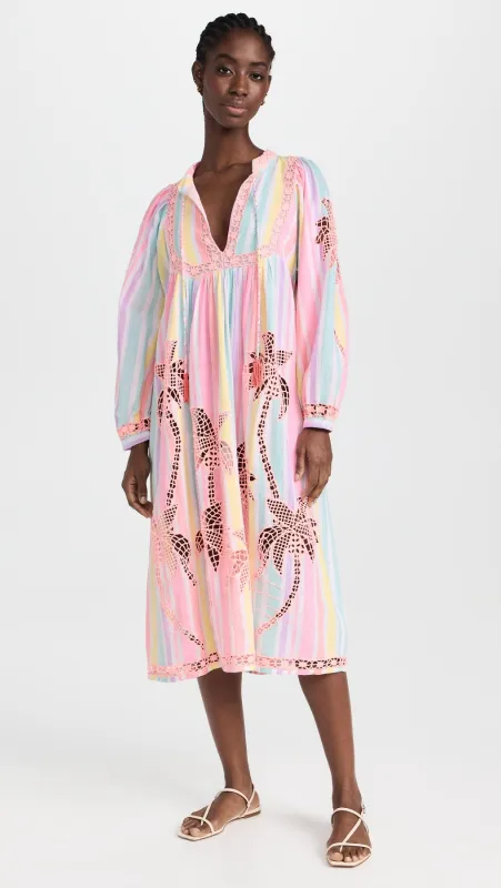Embroidered Coconut Richillieu Cover Up made by FARM Rio