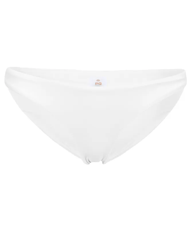 Basic Ruched Full Bikini Bottom White made by PQ Swim
