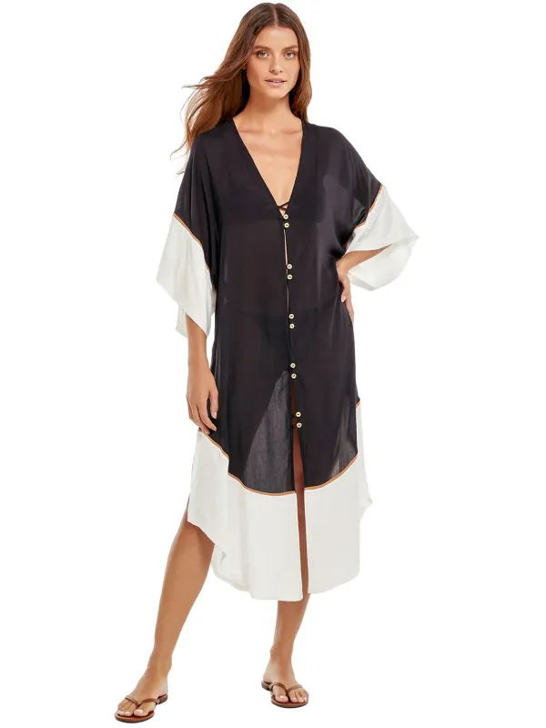 Solid Venus Kaftan Black made by Vix