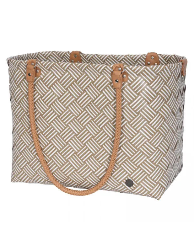 Sainte-Maxime Stripes Shopper Khaki sold by Sand Dollar