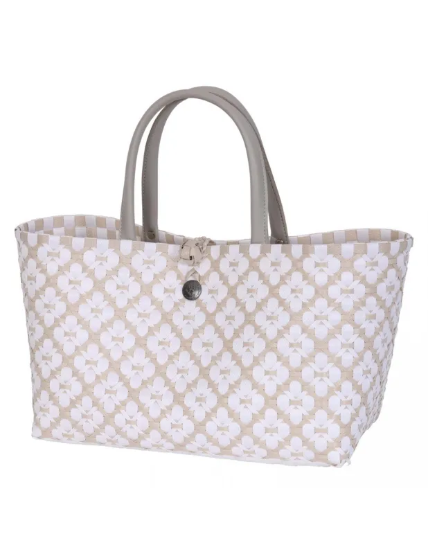 Mini Motif Bag Pale Grey With White Pattern made by Sand Dollar