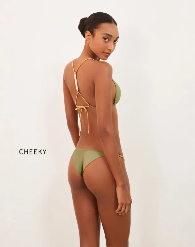 Solid Brooke Cheeky Bottom Olive sold by Sand Dollar