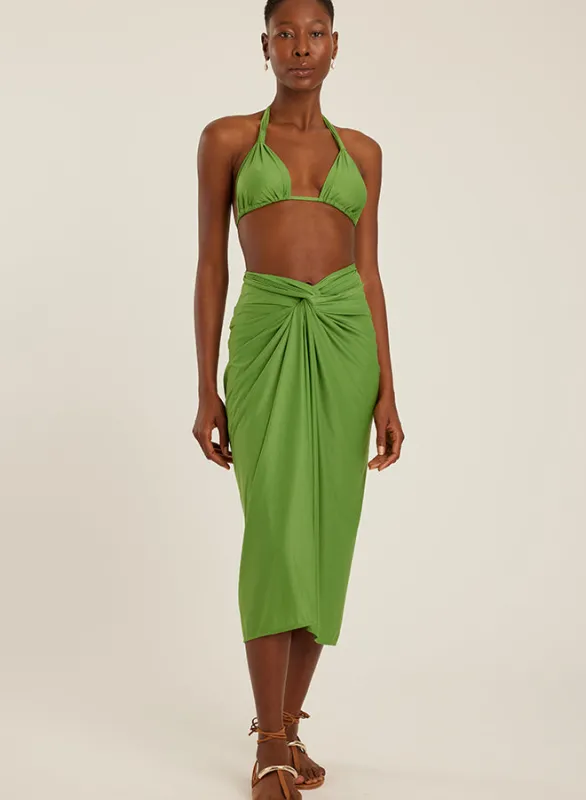Knot Touch Sarong Matcha made by Sand Dollar