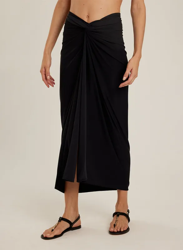 Bio Knot Touch Sarong Black made by Sand Dollar