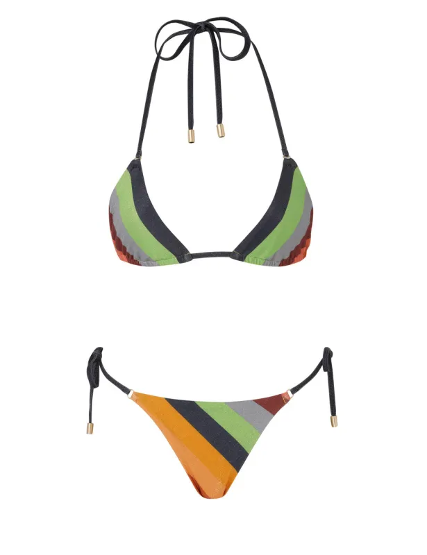 Lexi Metallic Mini Tri Bikini sold by Sand Dollar