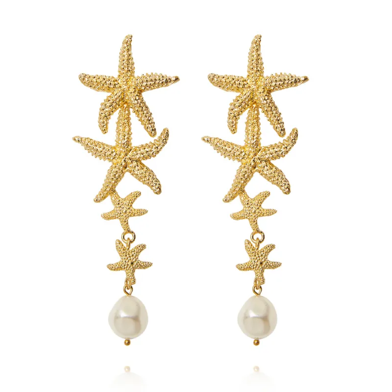 Falling Sea Star Earrings sold by Sand Dollar