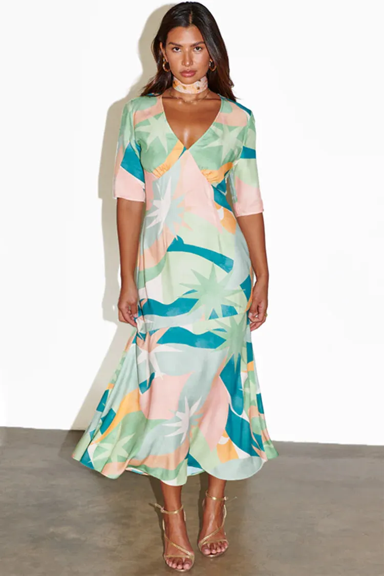 Sage Lyra Poppy Midi Dress sold by Sand Dollar