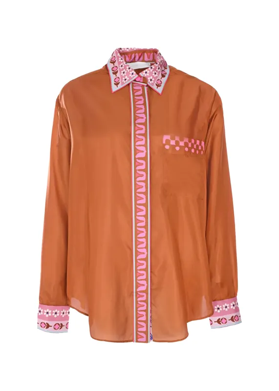 Acadian Relaxed Shirt Rust made by Zimmermann